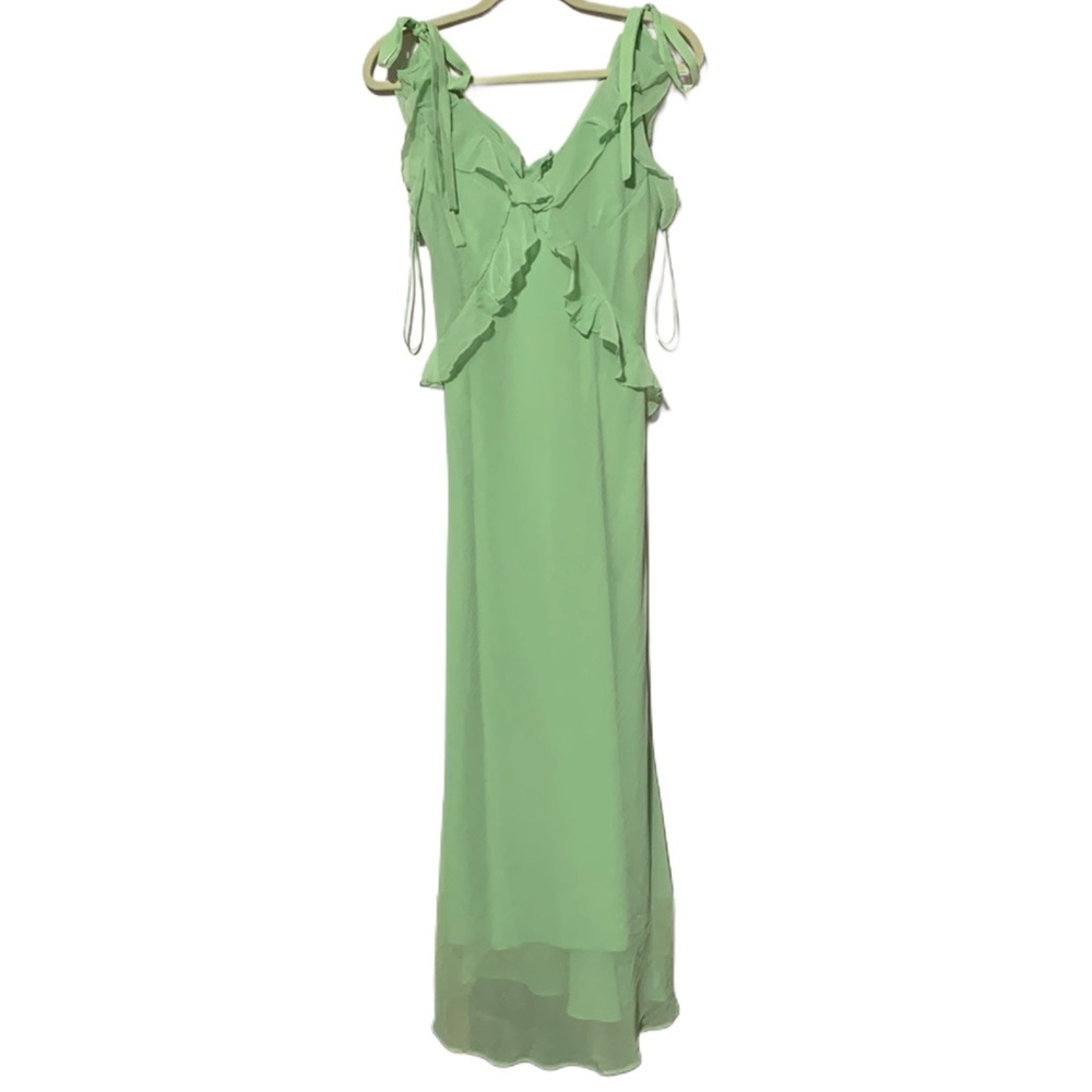 Christian Lacroix Green Ruffle Dress